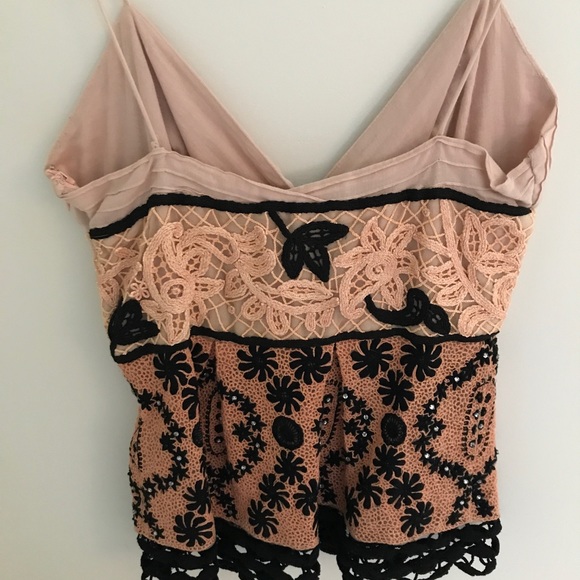 Embellished W/Lace, Rhinestones Black Embroidered Floral Corset Top/Bustier - Picture 3 of 5